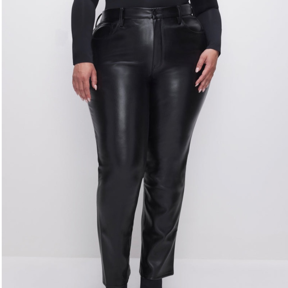 Good American Good Icon Faux Leather Pants